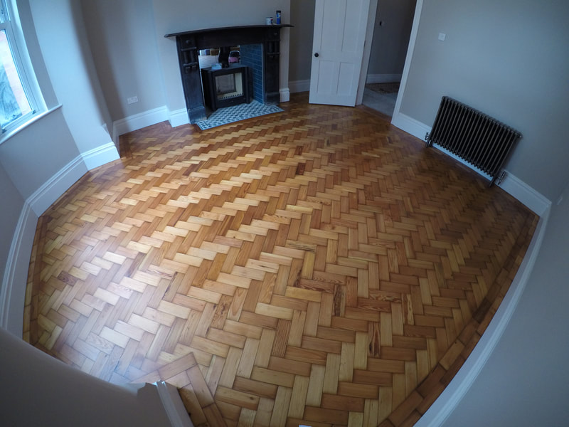Parquet floors sanded and protected in Garston, South Liverpool