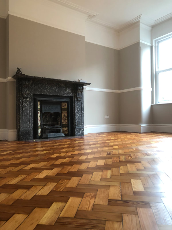 pitch pine parquet sanded and oiled in Garston, South Liverpool